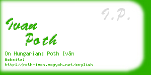 ivan poth business card