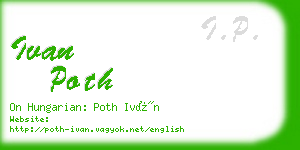 ivan poth business card